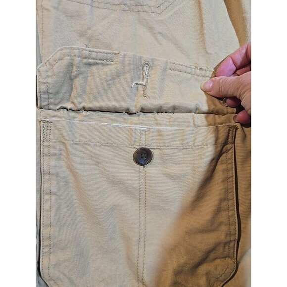 Cabela's for Women Duck Canvas Barn Chore Jacket Flannel Lined Pockets Tan XL - Picture 5 of 16